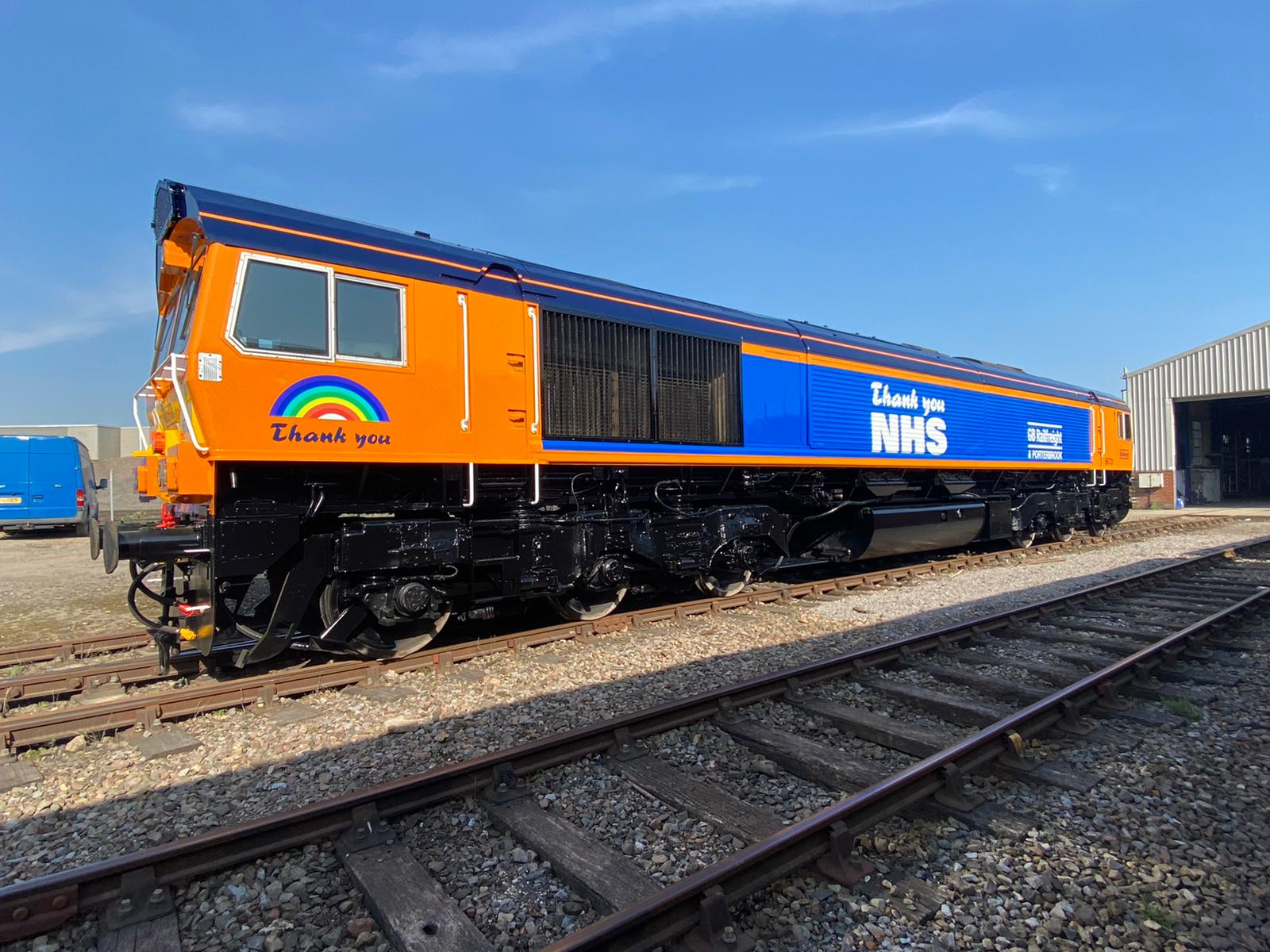 GB Railfreight unveils new locomotive to thank our NHS heroes